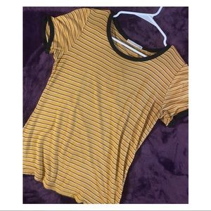 Mustard yellow striped top